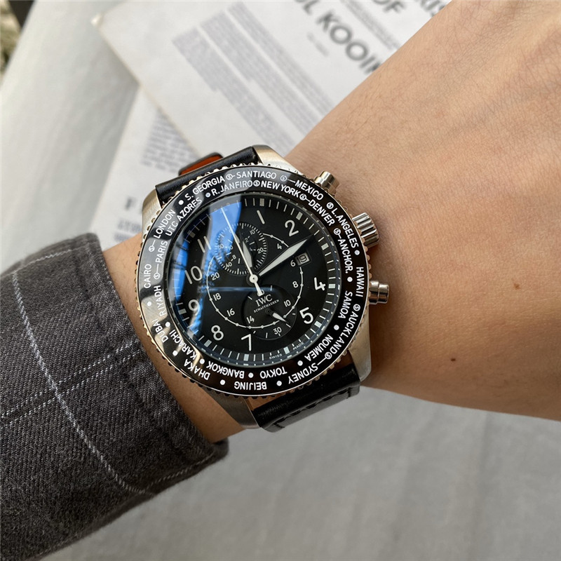 Men's Quartz Watch Chronograph 904L Stainless Steel 43mm-IC17