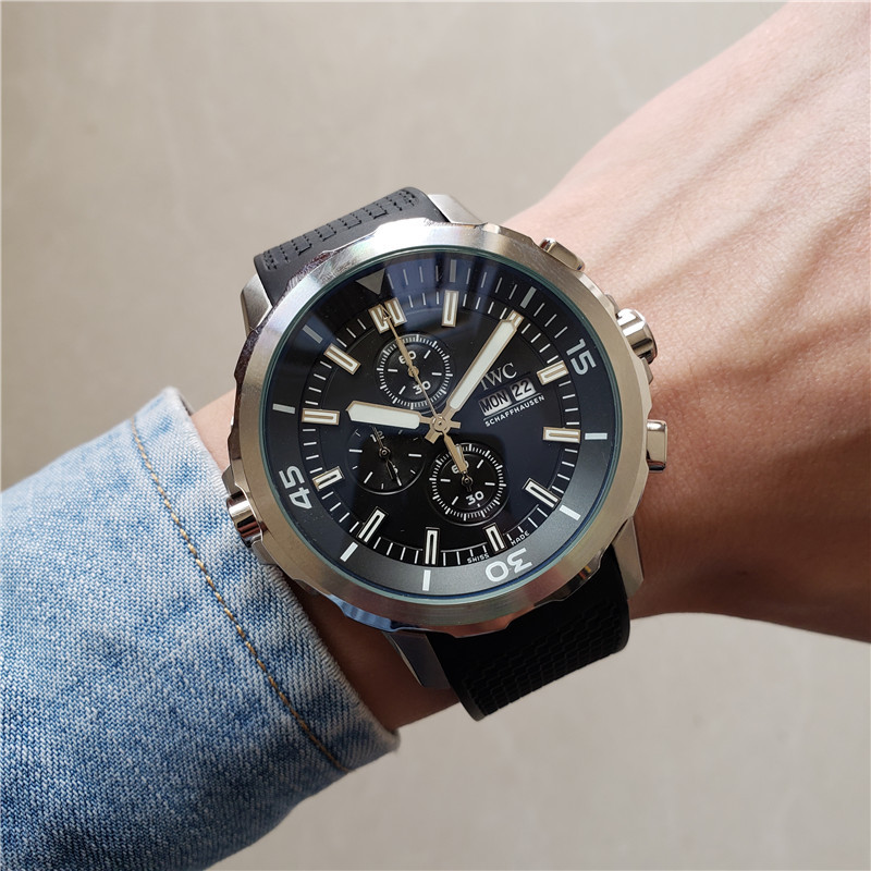 Men's Quartz Watch Chronograph 904L Stainless Steel43mm-IC24