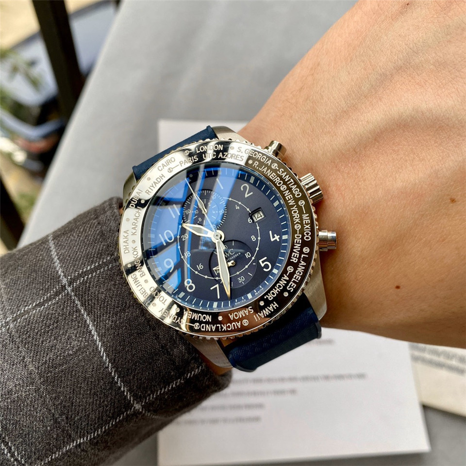 Men's Quartz Watch Chronograph 904L Stainless Steel43mm-IC36