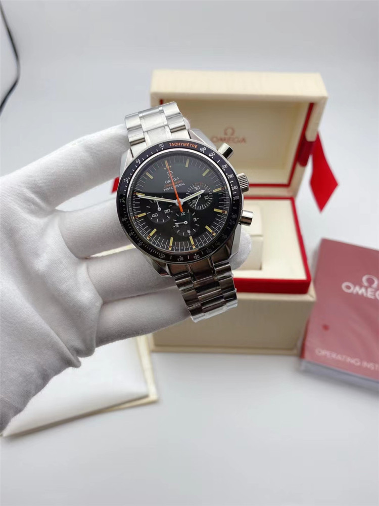 Men's Quartz Watch Chronograph 904L Stainless Steel 42mm-OG 74