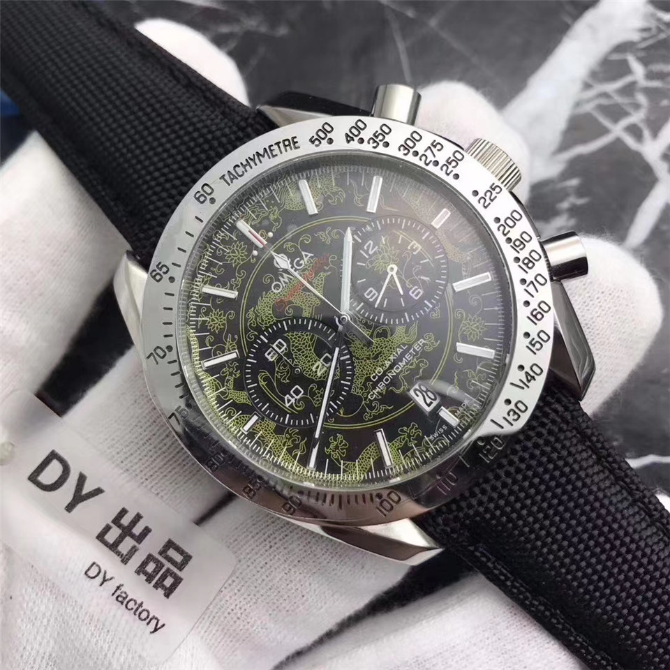 Men's Quartz Watch Chronograph 904L Stainless Steel 44mm-OG 79