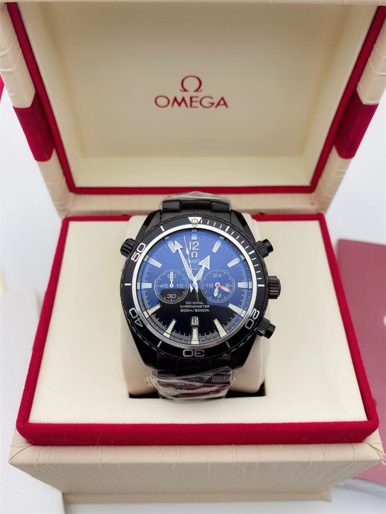 Men's Quartz Watch Chronograph 904L Stainless Steel 42mm-OG 77