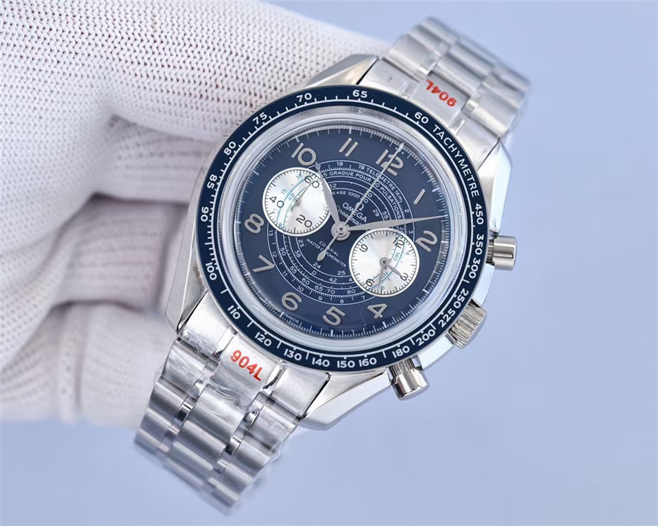 Men's Quartz Watch Chronograph 904L Stainless Steel 42mm-OG 98