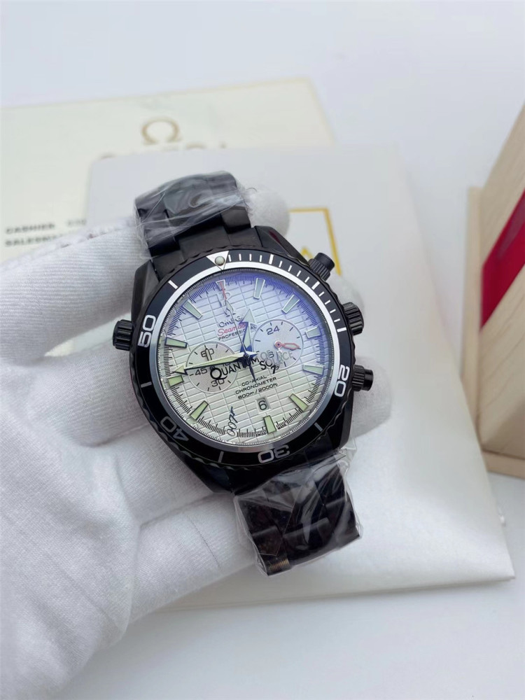 Men's Quartz Watch Chronograph 904L Stainless Steel 42mm-OG 77