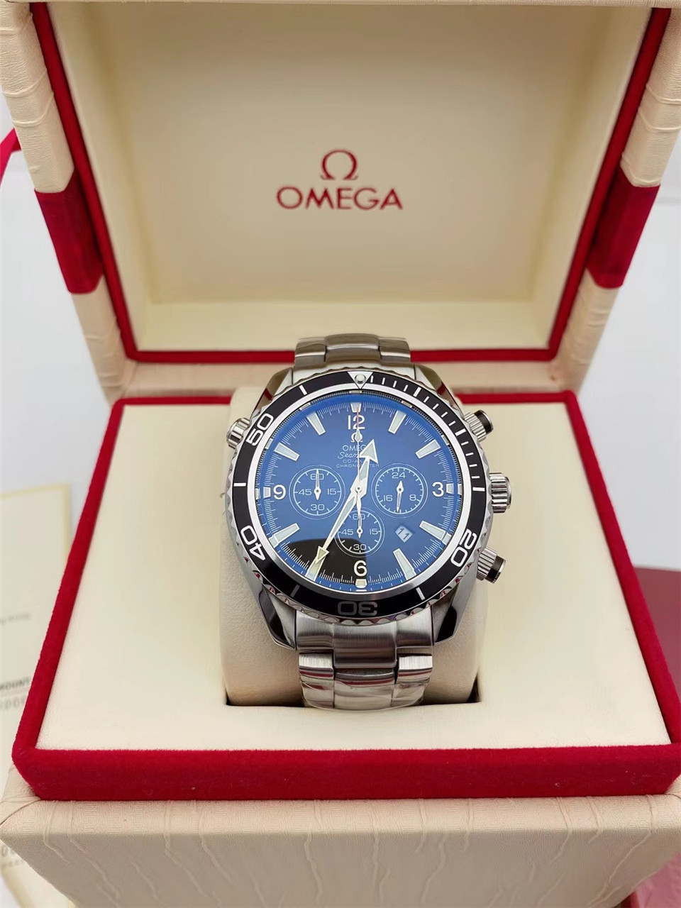 Men's Quartz Watch Chronograph 904L Stainless Steel 42mm-OG 78