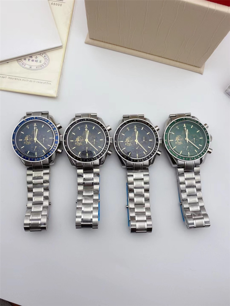 Men's Quartz Watch Chronograph 904L Stainless Steel 42mm-OG 62