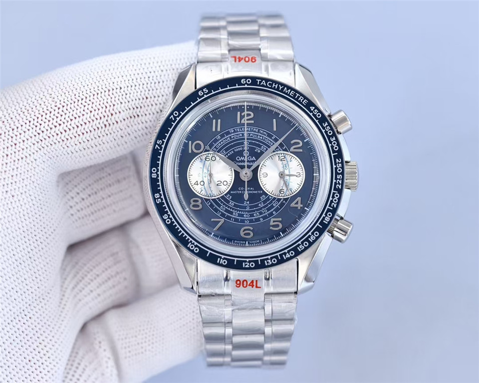 Men's Quartz Watch Chronograph 904L Stainless Steel 42mm-OG 98