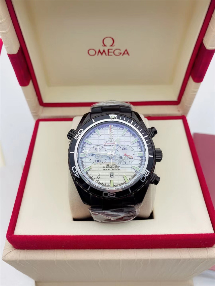 Men's Quartz Watch Chronograph 904L Stainless Steel 42mm-OG 77