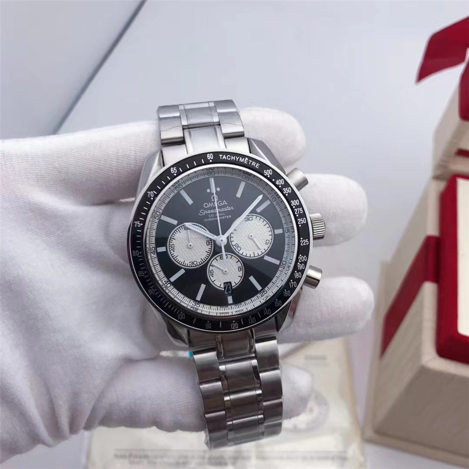 Men's Quartz Watch Chronograph 904L Stainless Steel 42mm-OG 69