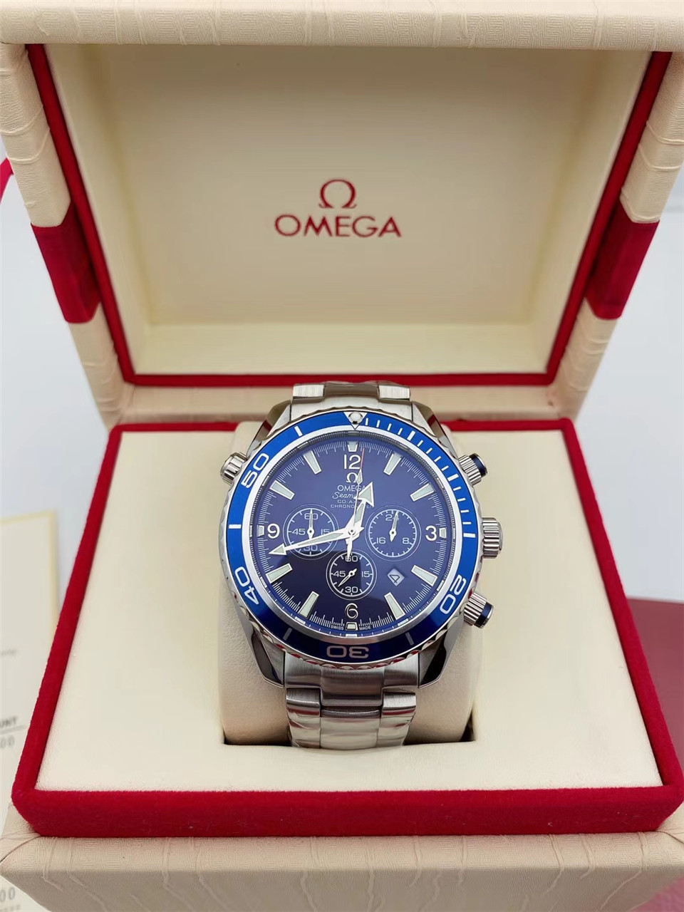 Men's Quartz Watch Chronograph 904L Stainless Steel 42mm-OG 78