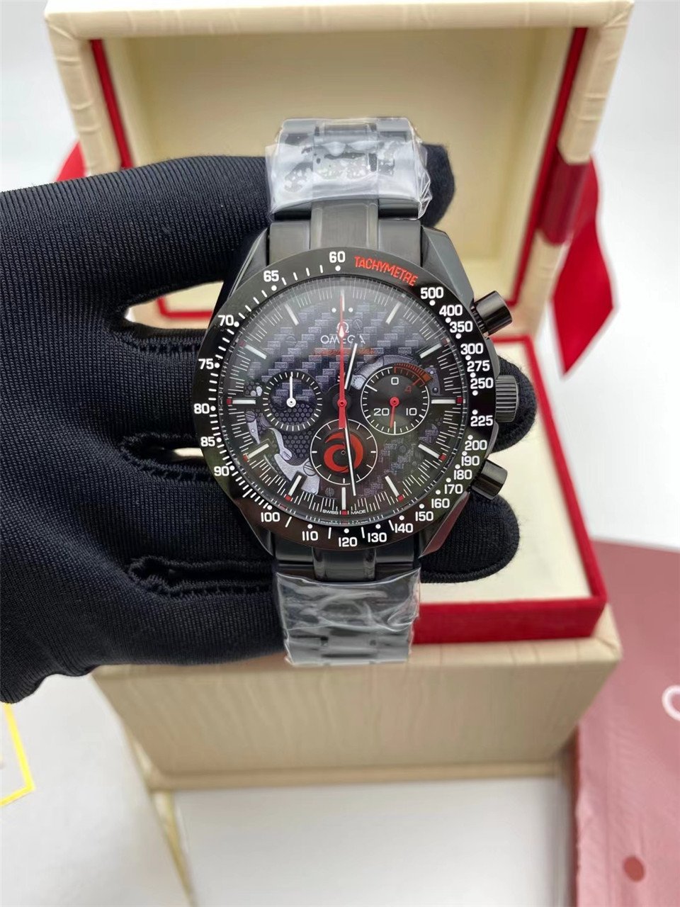 Men's Quartz Watch Chronograph 904L Stainless Steel 43mm-OG 93
