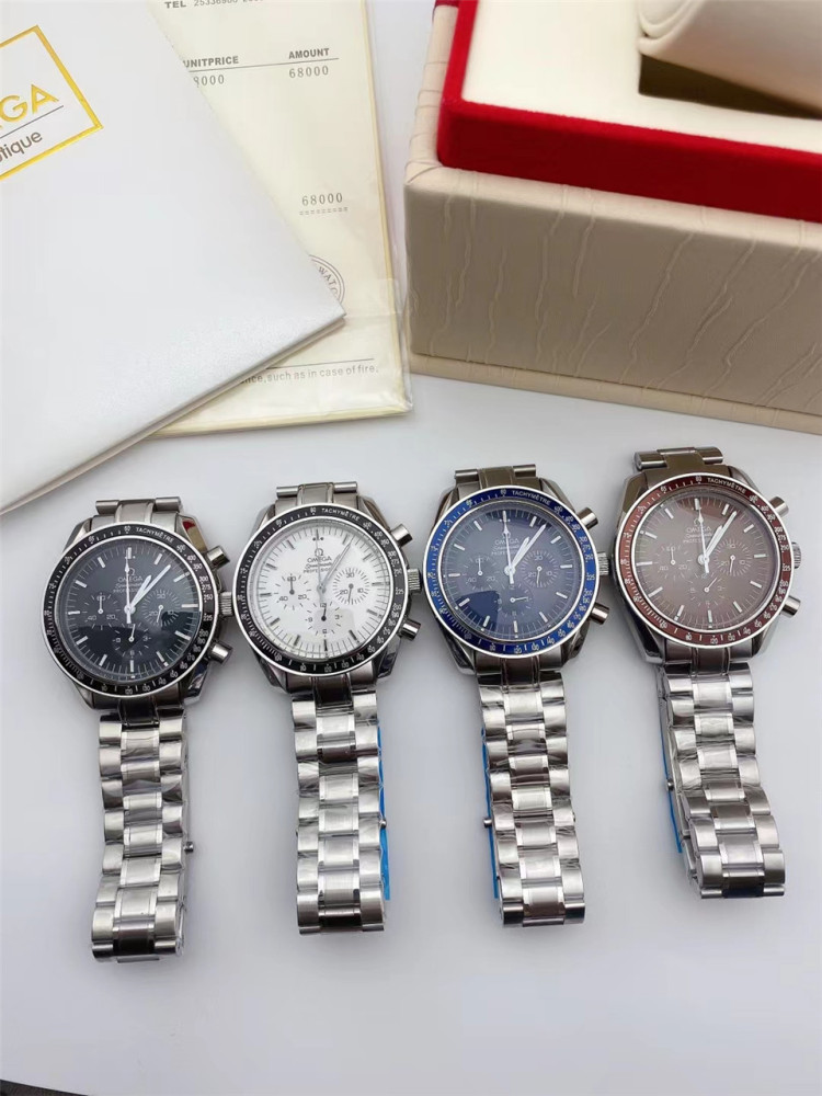 Men's Quartz Watch Chronograph 904L Stainless Steel 42mm-OG 63