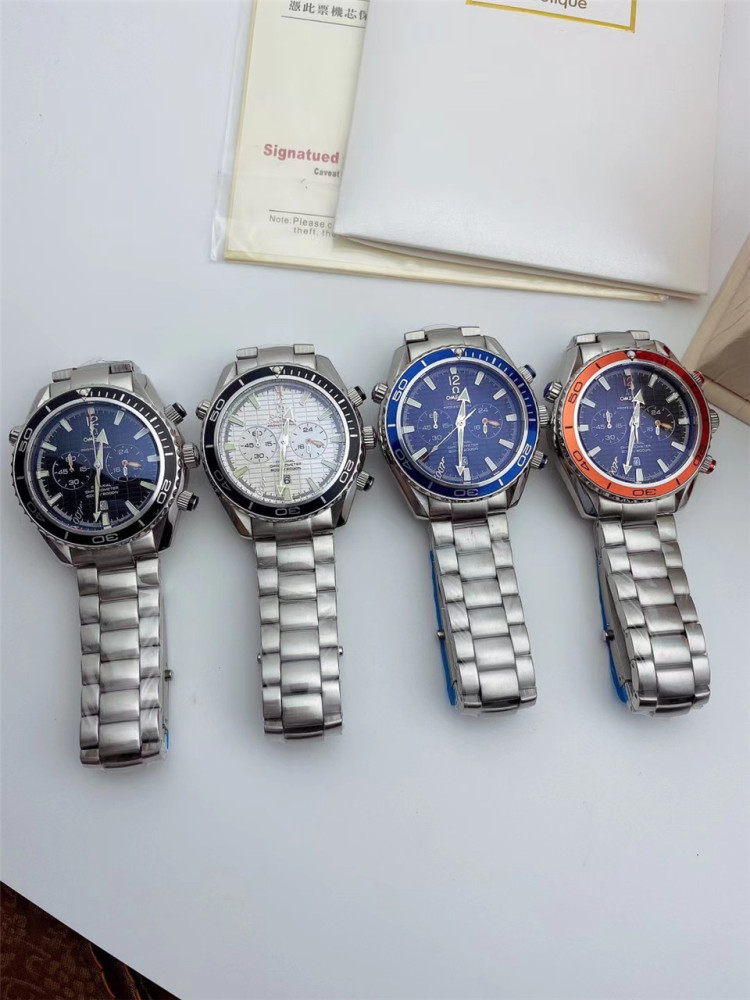 Men's Quartz Watch Chronograph 904L Stainless Steel 42mm-OG 77