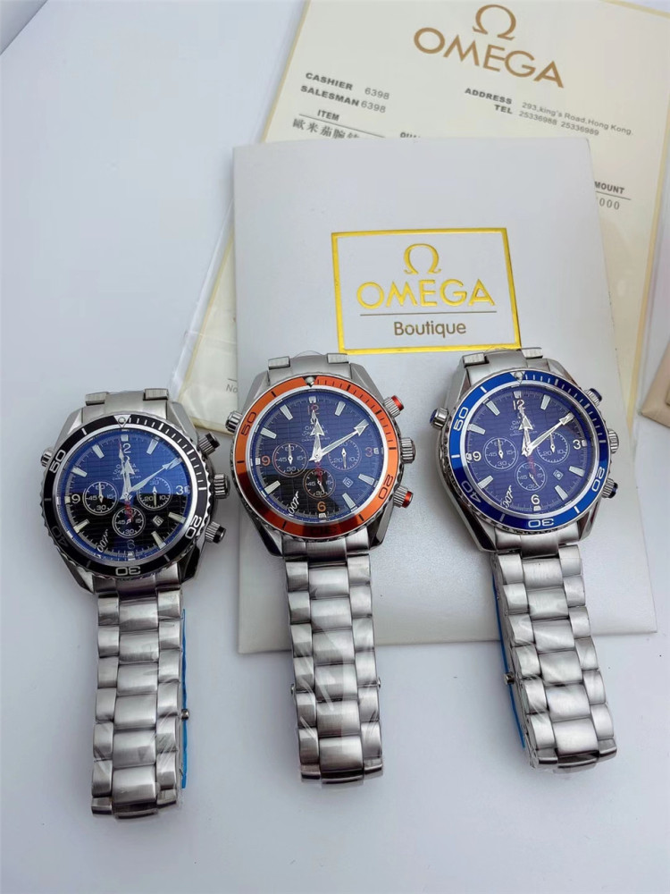 Men's Quartz Watch Chronograph 904L Stainless Steel 42mm-OG 78