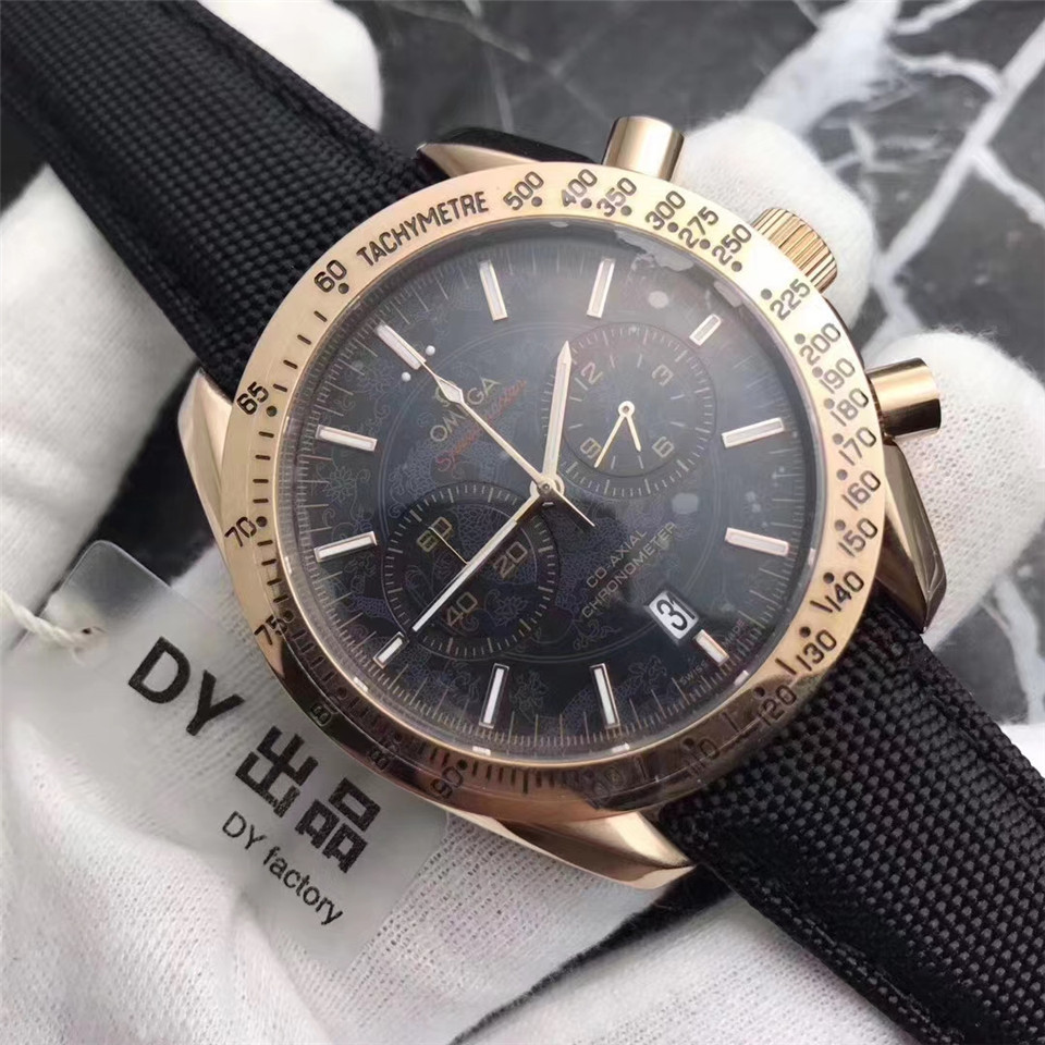Men's Quartz Watch Chronograph 904L Stainless Steel 44mm-OG 79