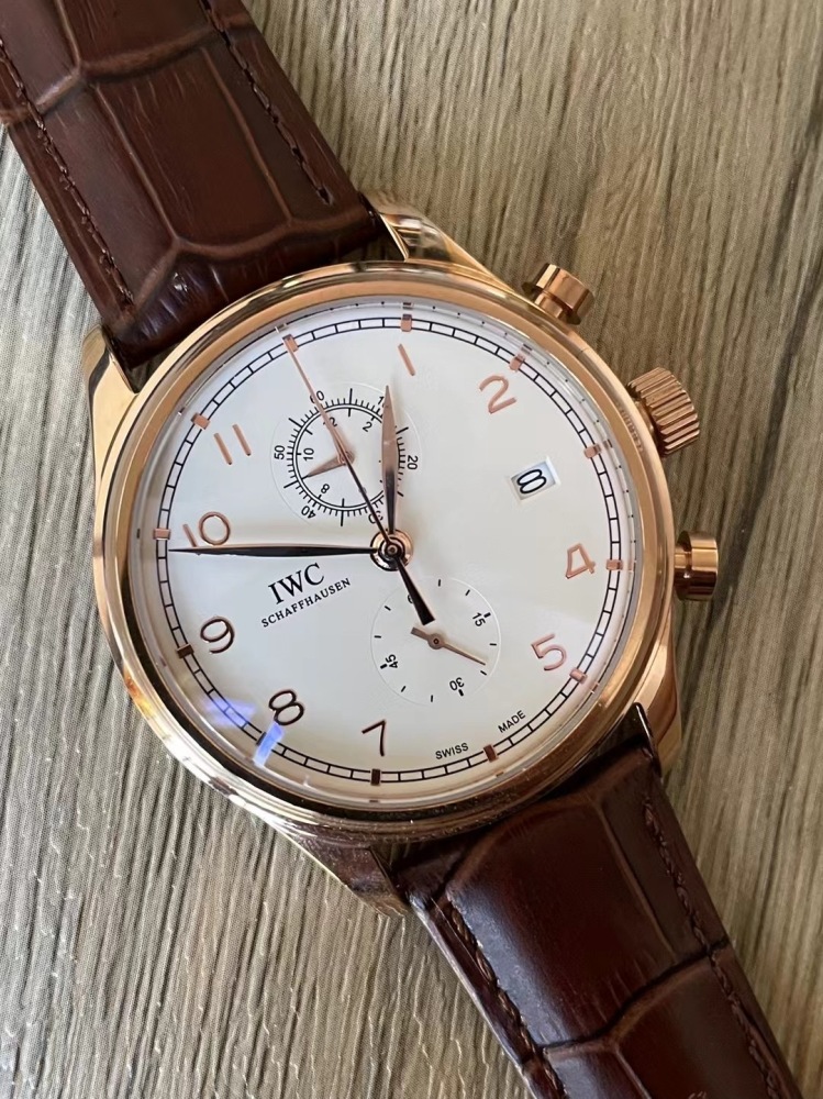 Men's Quartz Watch Chronograph 904L Stainless Steel 42mm-IC68