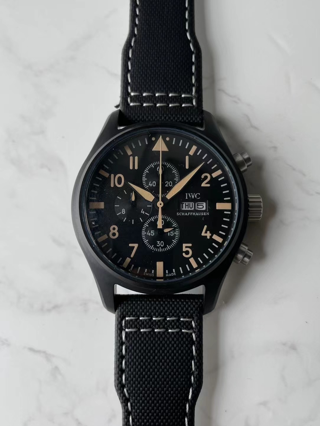 Men's Quartz Watch Chronograph 904L Stainless Steel 42mm-IC44
