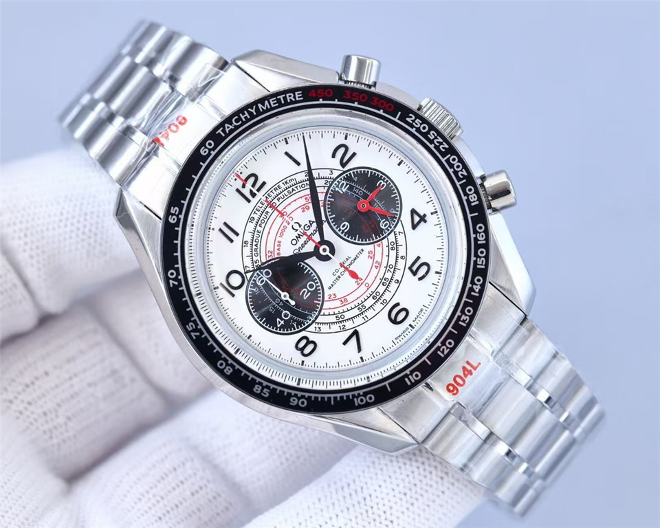 Men's Quartz Watch Chronograph 904L Stainless Steel 42mm-OG 98