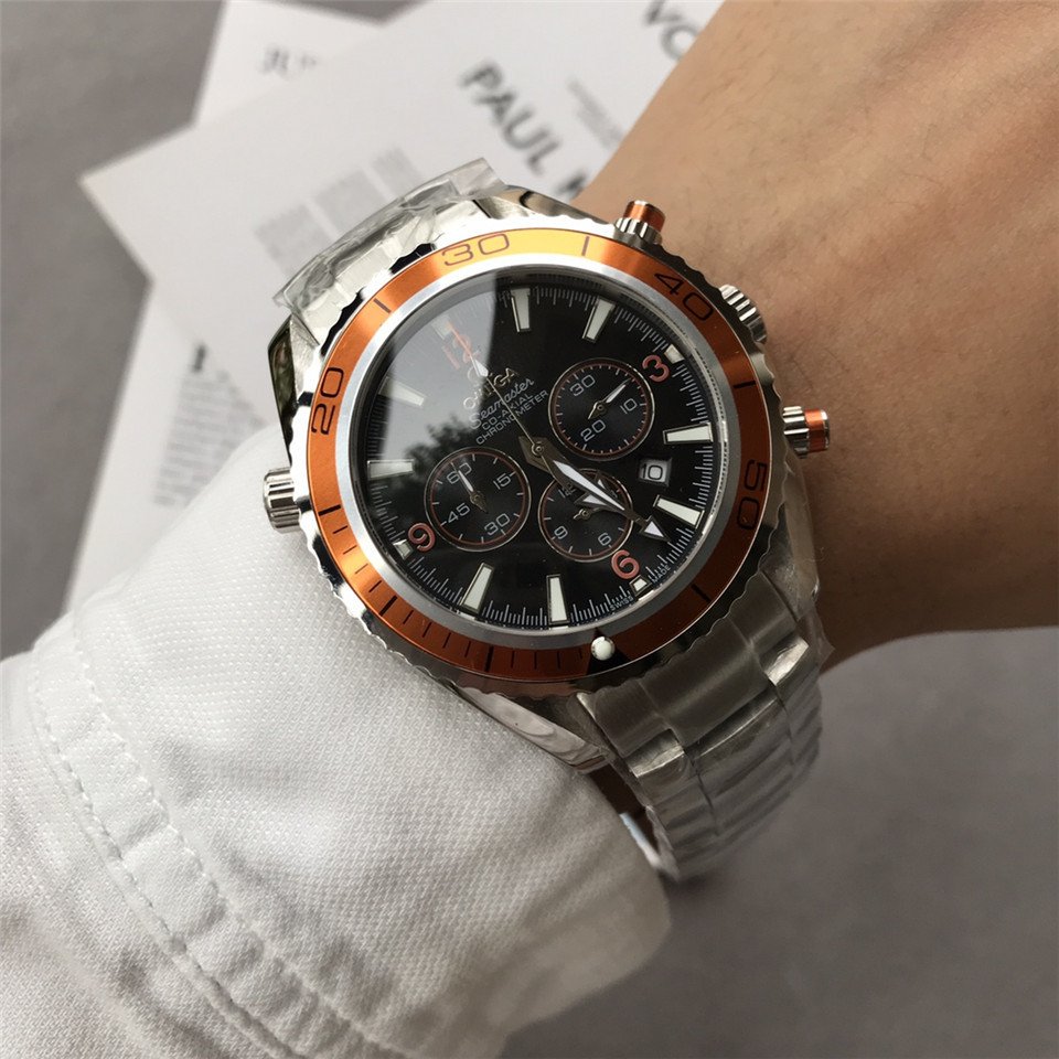 Men's Quartz Watch Chronograph 904L Stainless Steel 42mm-OG 52