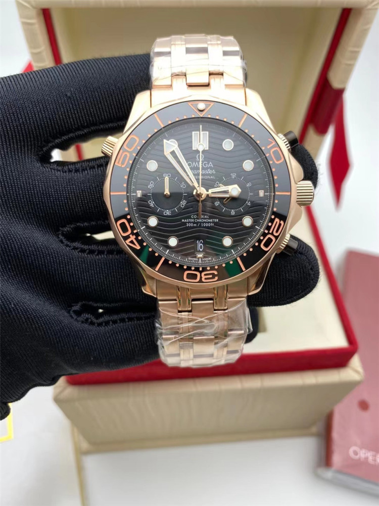 Men's Quartz Watch Chronograph 904L Stainless Steel 44mm-OG 90