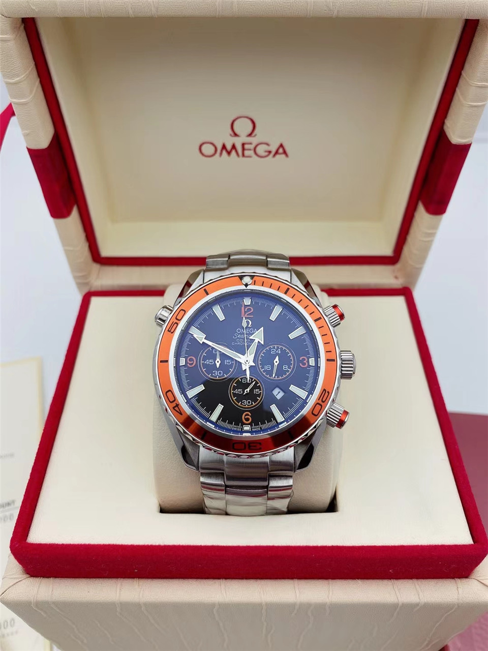 Men's Quartz Watch Chronograph 904L Stainless Steel 42mm-OG 78