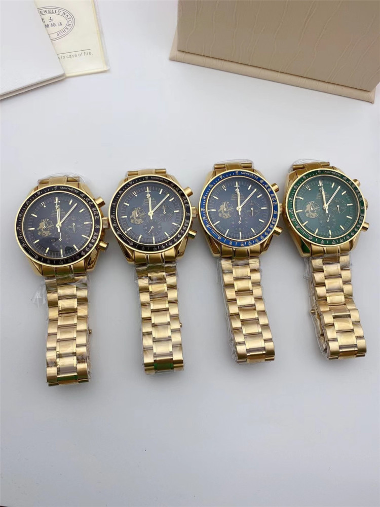 Men's Quartz Watch Chronograph 904L Stainless Steel 42mm-OG 62