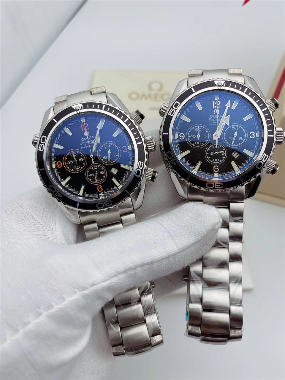 Men's Quartz Watch Chronograph 904L Stainless Steel 42mm-OG 78