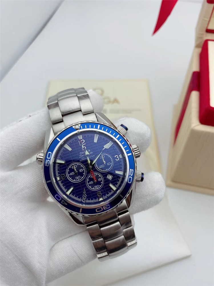 Men's Quartz Watch Chronograph 904L Stainless Steel 42mm-OG 78