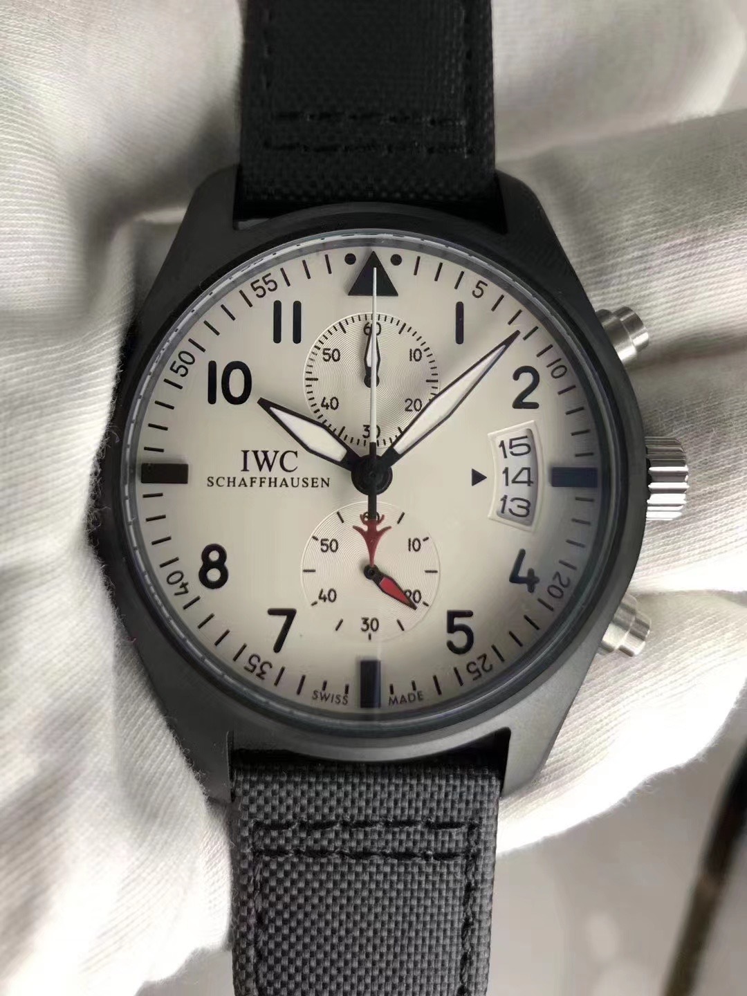 Men's Quartz Watch Chronograph 904L Stainless Steel 43mm-IC64