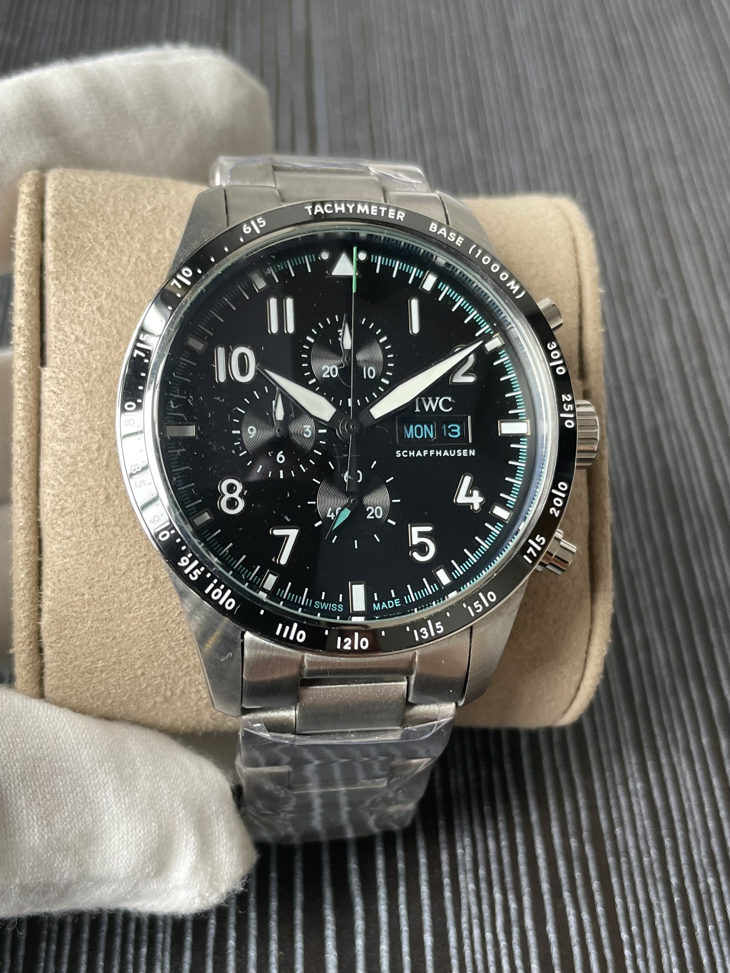 Men's Quartz Watch Chronograph 904L Stainless Steel 43mm-IC89