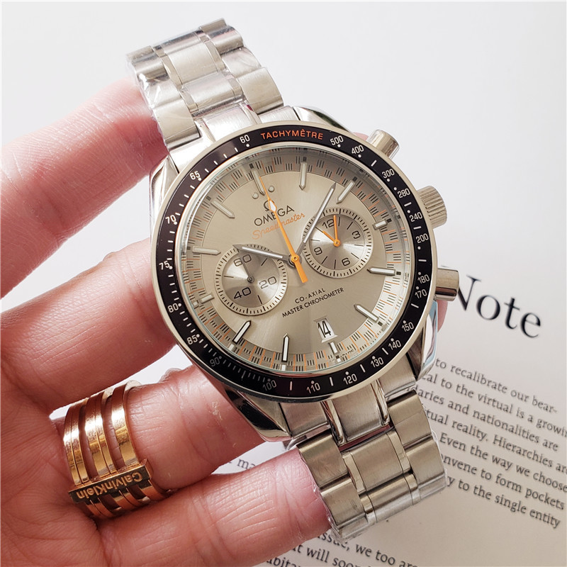 Men's Quartz Watch Chronograph 904L Stainless Steel 42mm-OG 9