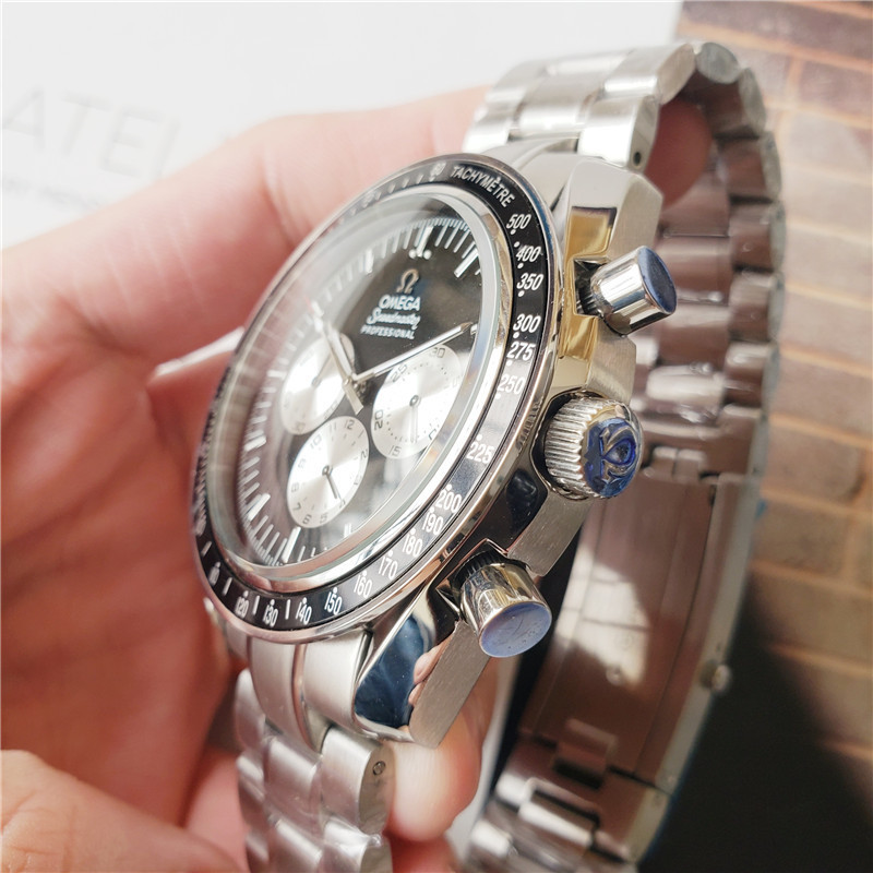 Men's Quartz Watch Chronograph 904L Stainless Steel 44mm-OG 6