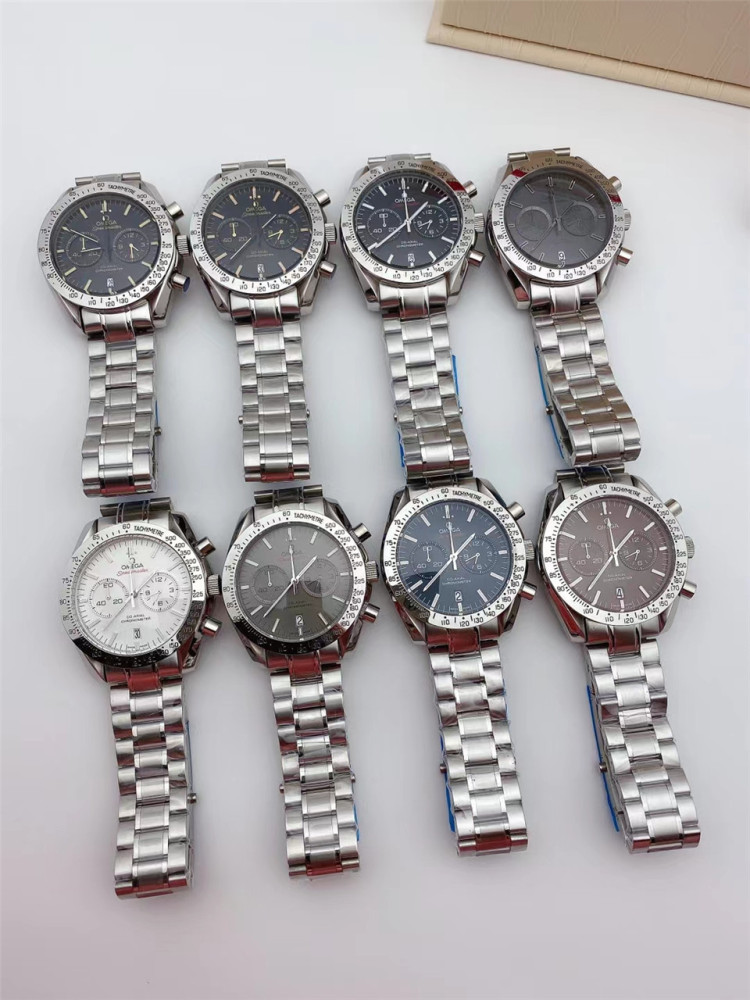 Men's Quartz Watch Chronograph 904L Stainless Steel 44mm-OG 91