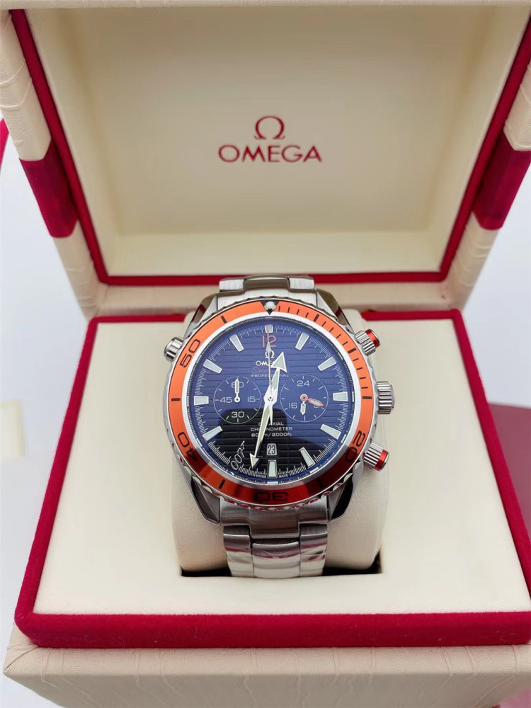 Men's Quartz Watch Chronograph 904L Stainless Steel 42mm-OG 77