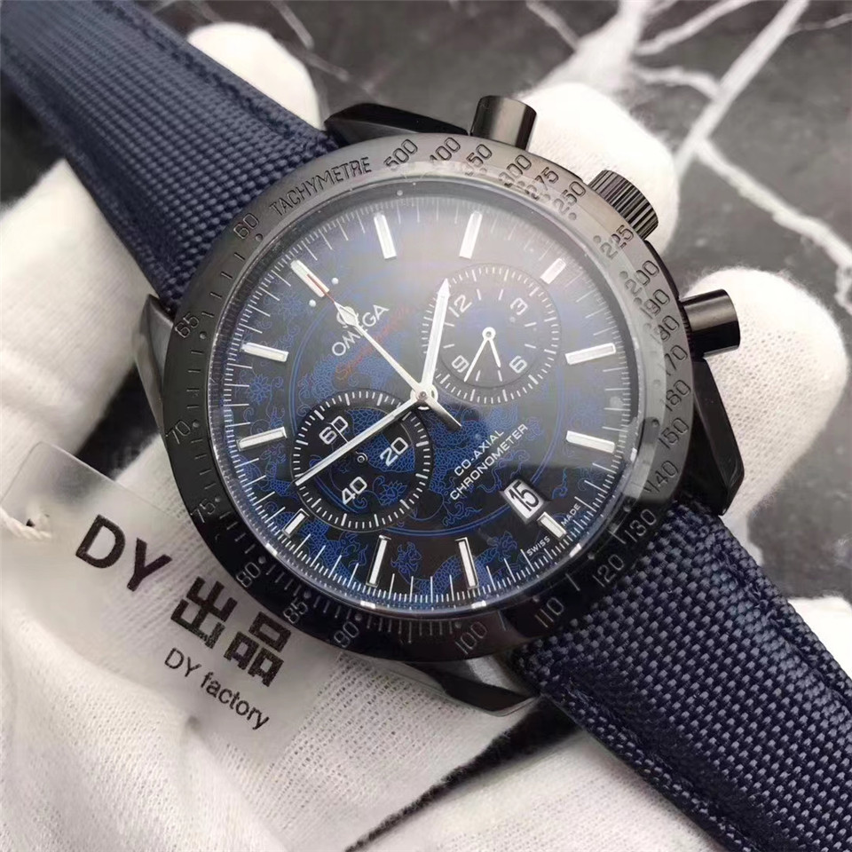 Men's Quartz Watch Chronograph 904L Stainless Steel 44mm-OG 79
