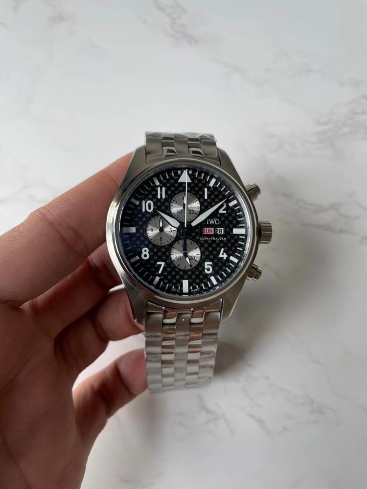 Men's Quartz Watch Chronograph 904L Stainless Steel 43mm-IC46