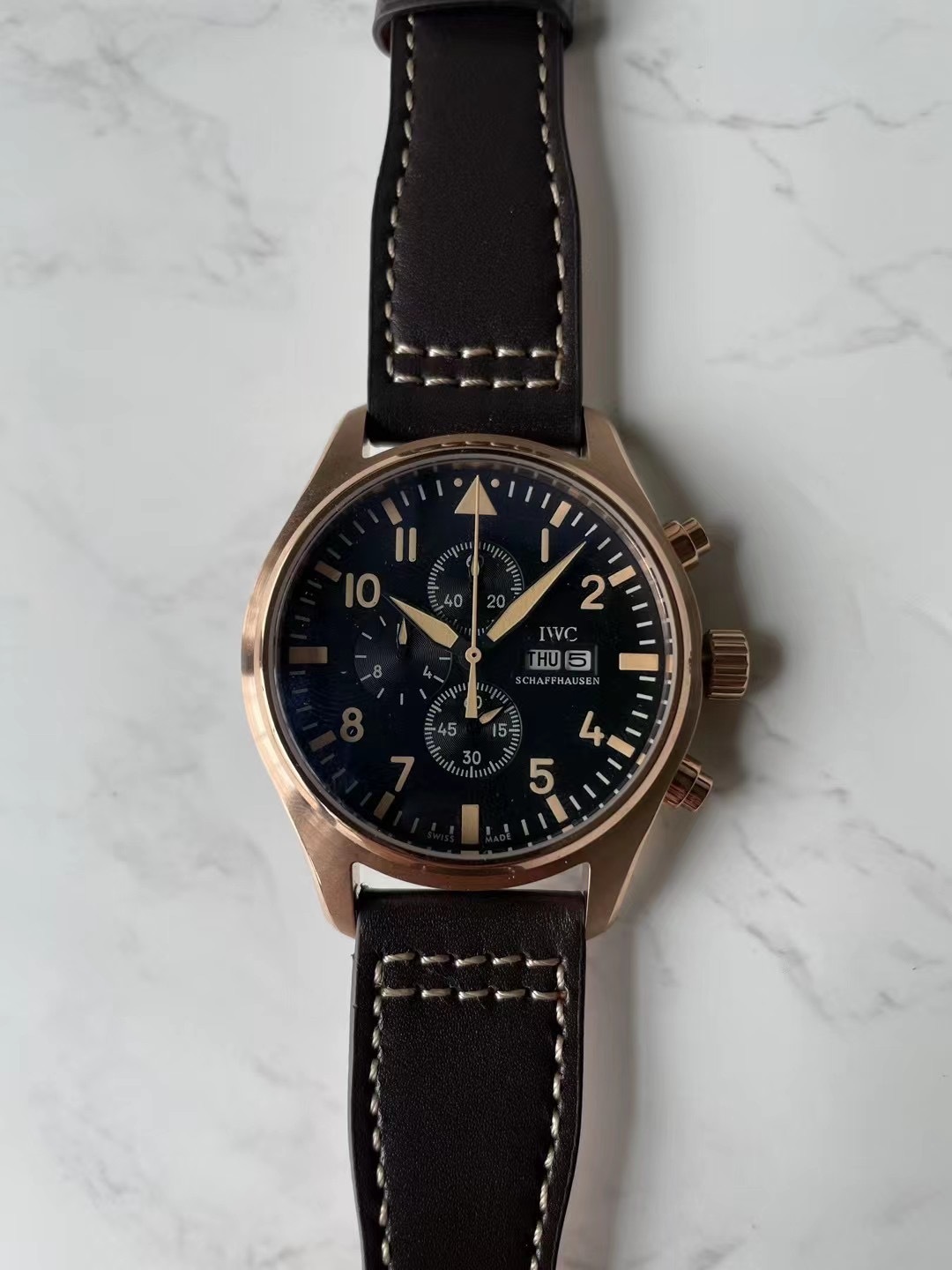 Men's Quartz Watch Chronograph 904L Stainless Steel 42mm-IC44