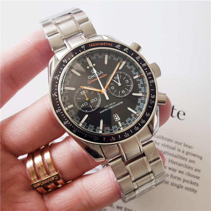 Men's Quartz Watch Chronograph 904L Stainless Steel 42mm-OG 9