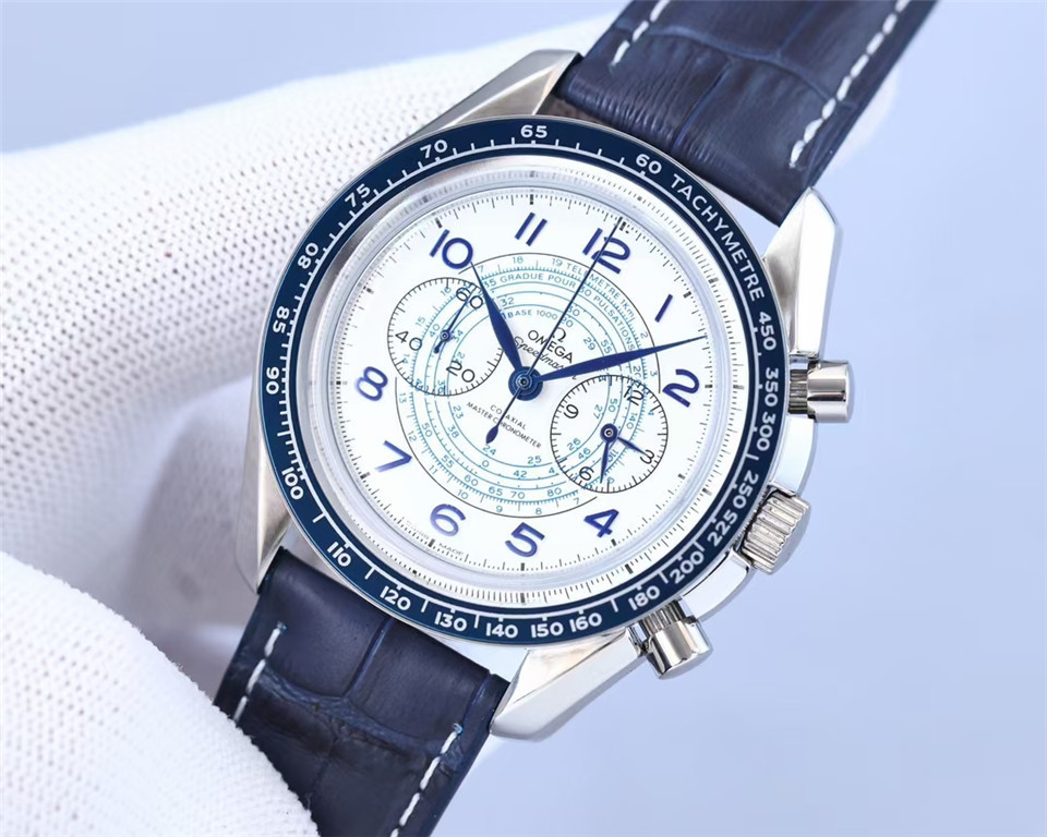Men's Quartz Watch Chronograph 904L Stainless Steel 42mm-OG 98