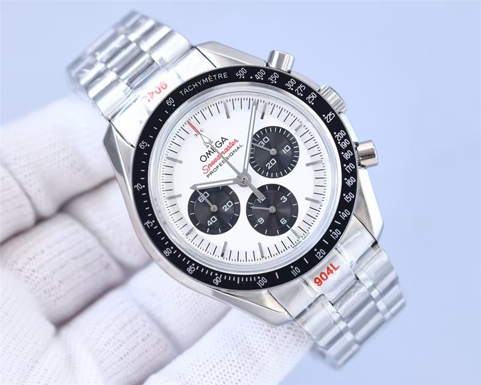 Men's Quartz Watch Chronograph 904L Stainless Steel 43mm-OG 99