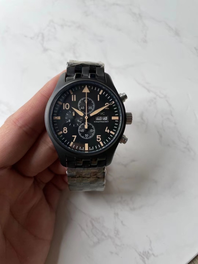 Men's Quartz Watch Chronograph 904L Stainless Steel 43mm-IC46