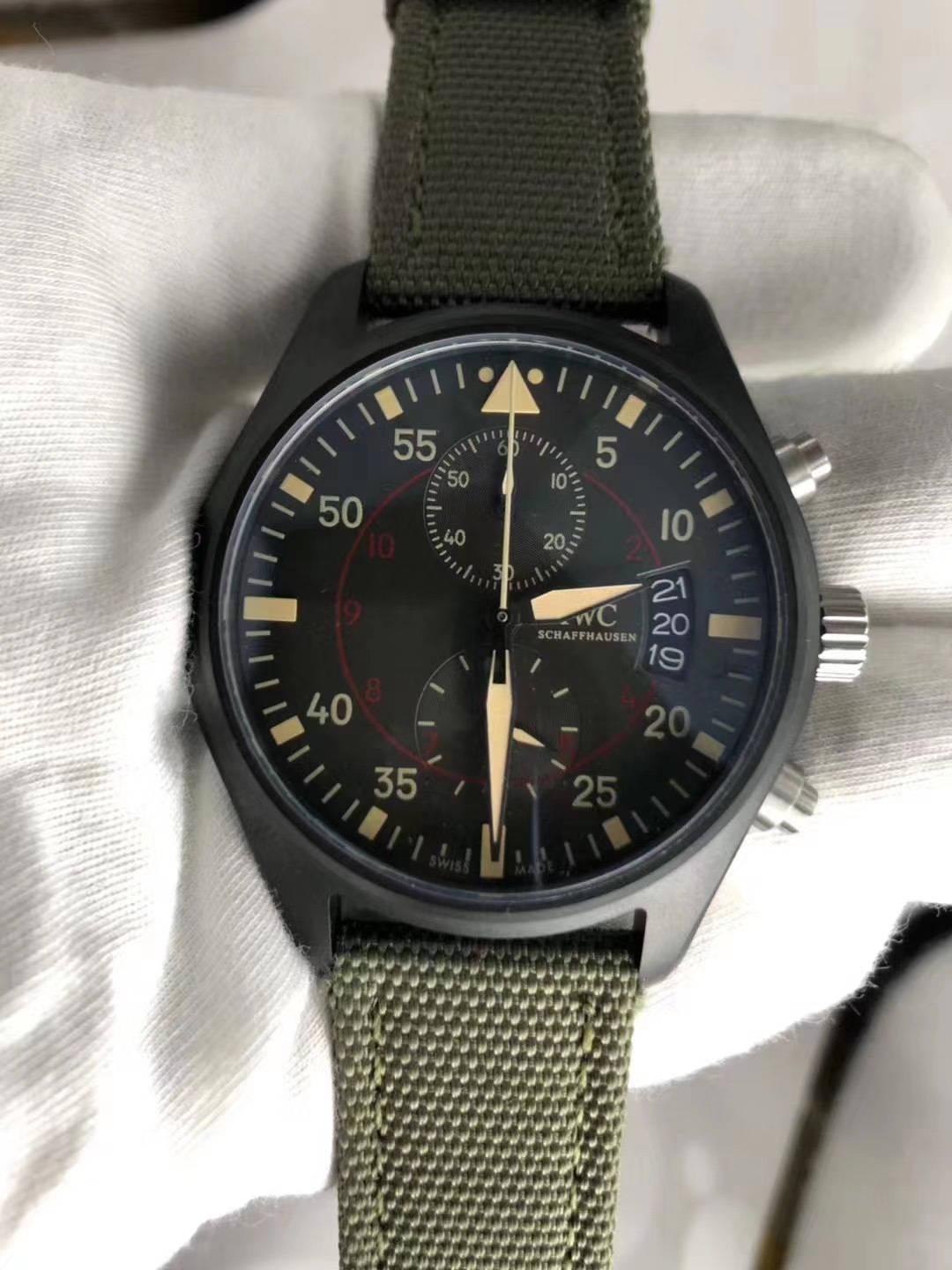 Men's Quartz Watch Chronograph 904L Stainless Steel 43mm-IC64