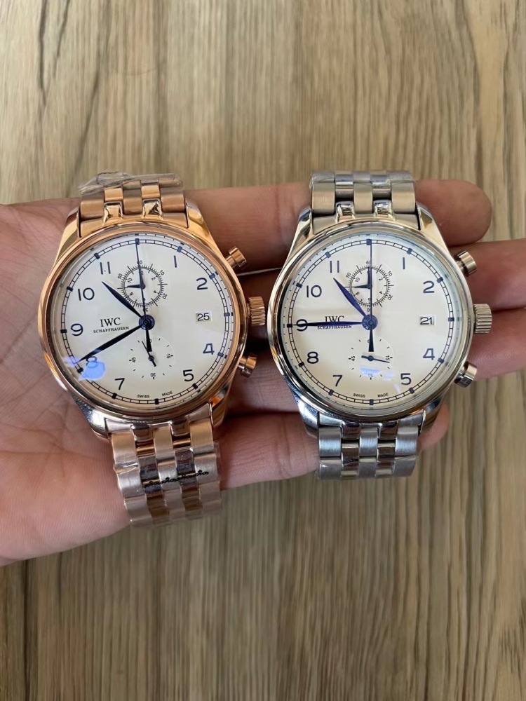 Men's Quartz Watch Chronograph 904L Stainless Steel 42mm-IC67