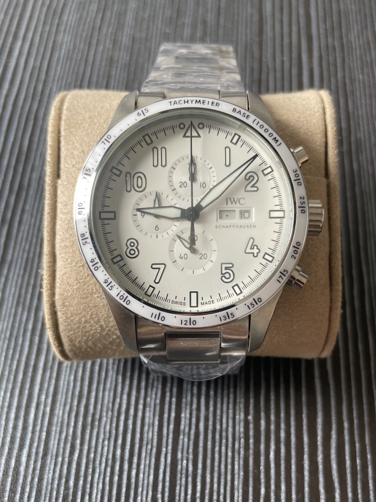 Men's Quartz Watch Chronograph 904L Stainless Steel 43mm-IC89