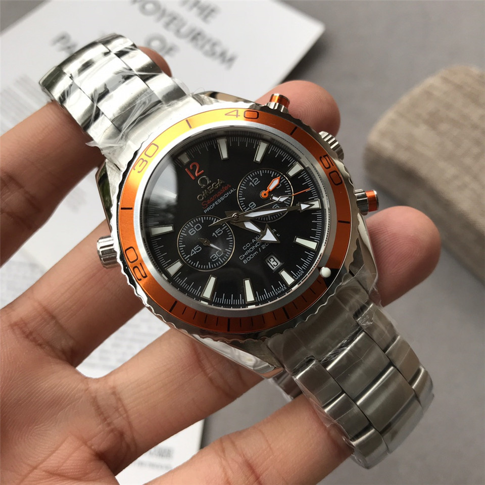 Men's Quartz Watch Chronograph 904L Stainless Steel 42mm-OG 52