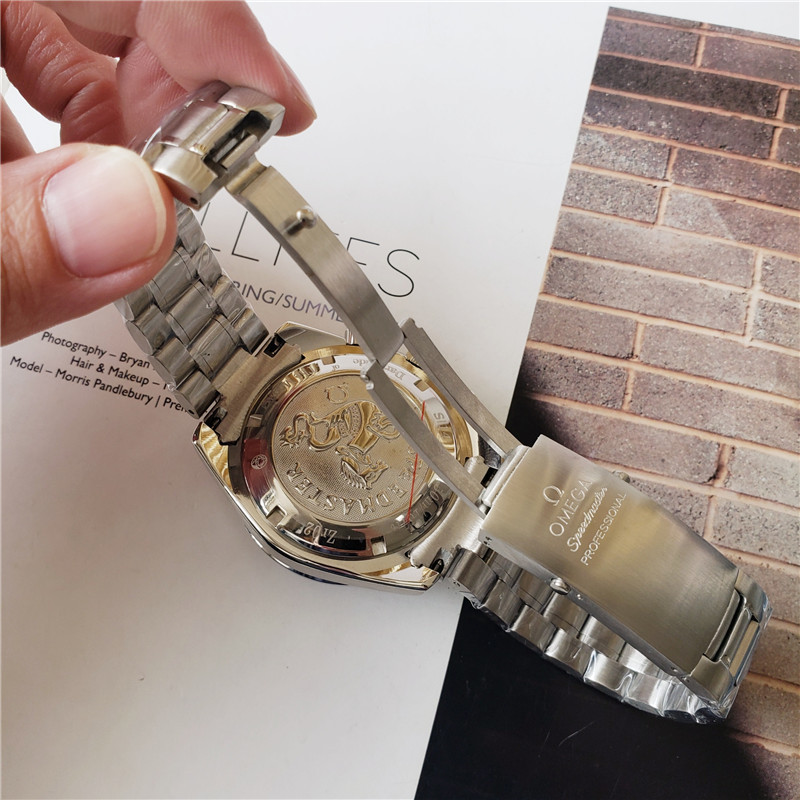 Men's Quartz Watch Chronograph 904L Stainless Steel 44mm-OG 6