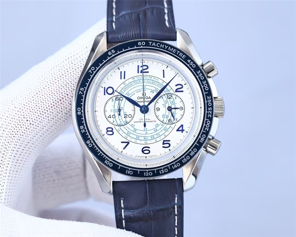 Men's Quartz Watch Chronograph 904L Stainless Steel 42mm-OG 98
