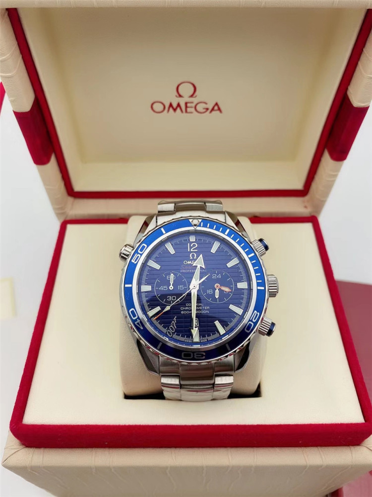 Men's Quartz Watch Chronograph 904L Stainless Steel 42mm-OG 77