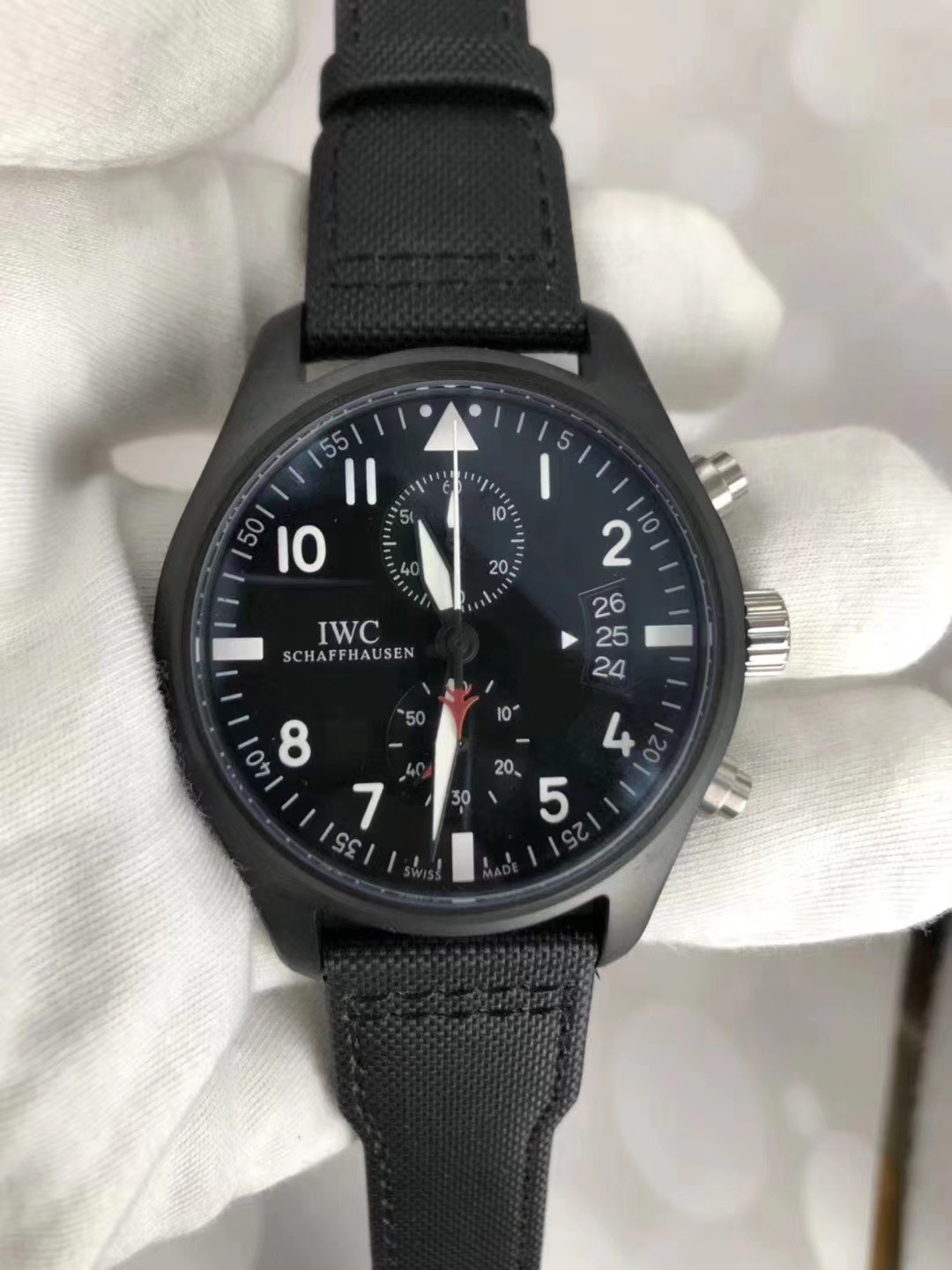 Men's Quartz Watch Chronograph 904L Stainless Steel 43mm-IC64
