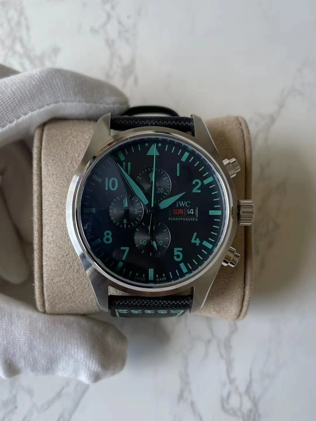 Men's Quartz Watch Chronograph 904L Stainless Steel 42mm-IC76